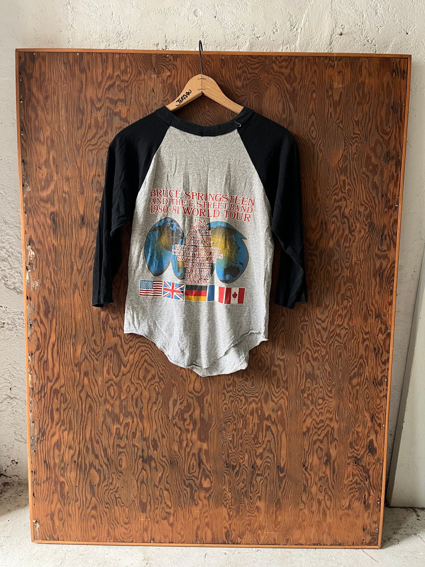 Springsteen Tour Baseball Shirt, Size Sm, 1980