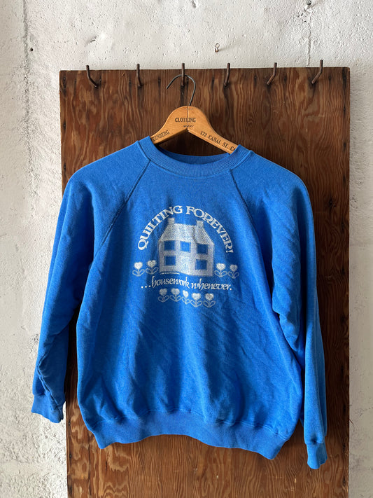Quilting Sweatshirt, Sz L, 1980s