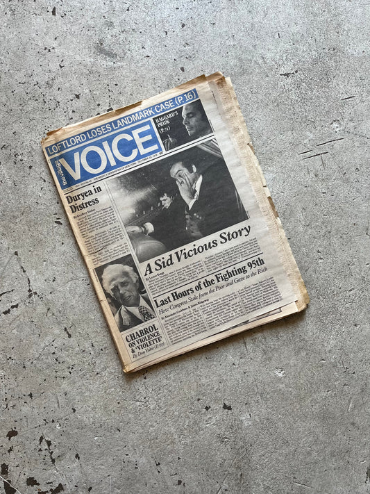 Village Voice, Sid + Nancy, 1978