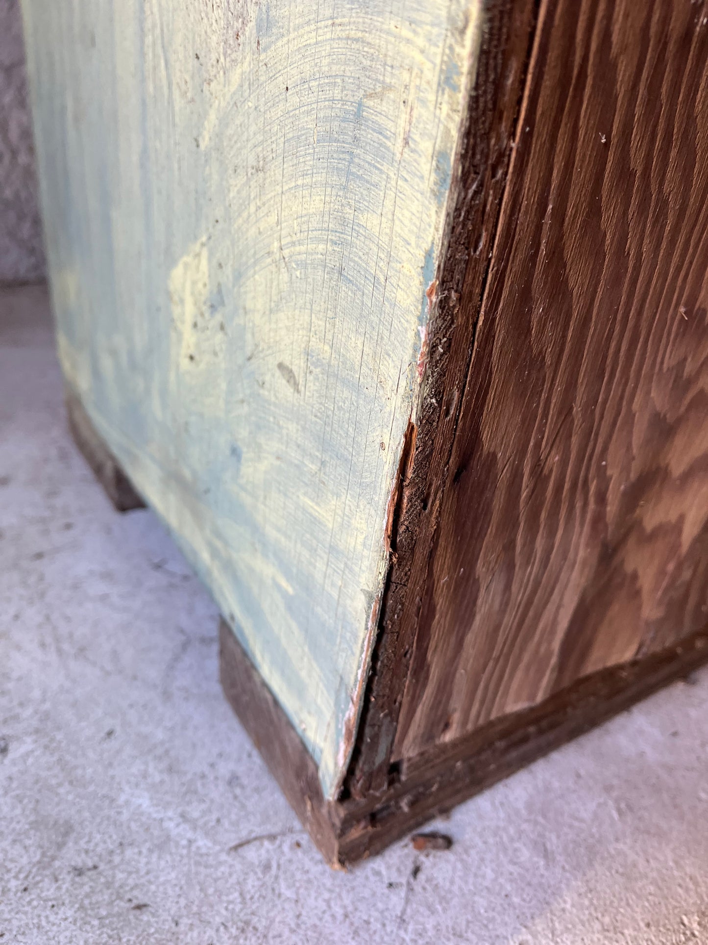 Two Tone Green Plywood Shelf, 1960s
