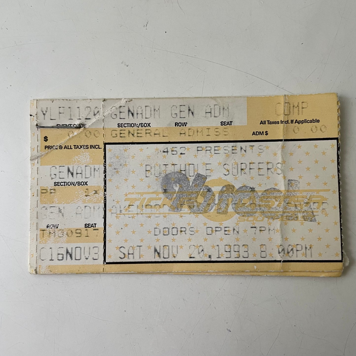 Butthole Surfers Tickets, 1993