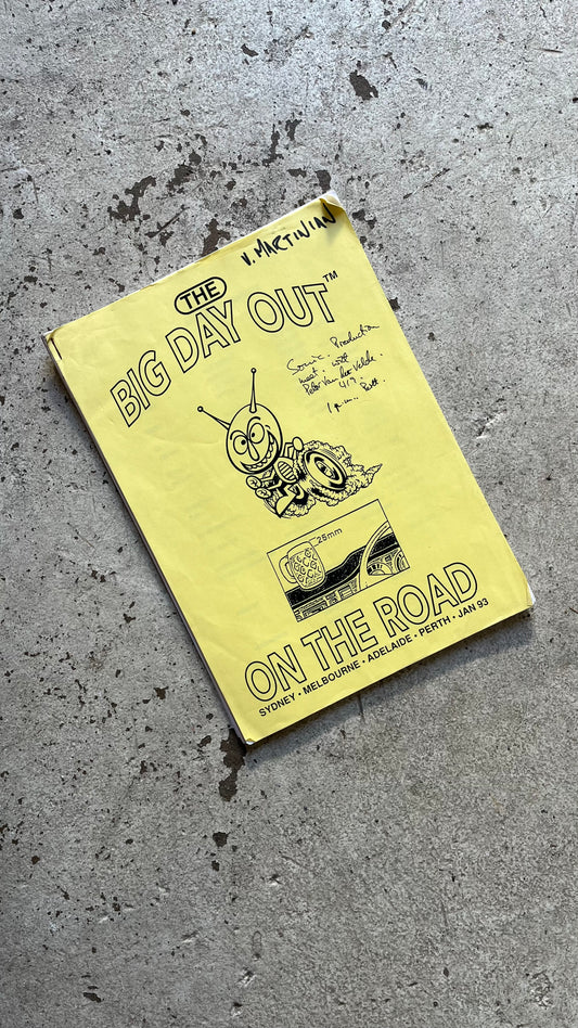 Sonic Youth Big Day Out Sound Production Booklet, 1993