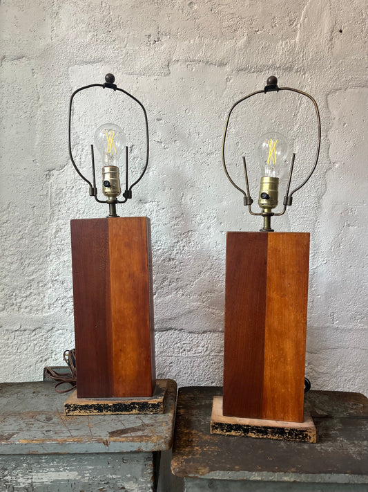 Walnut Lamps, 1960s