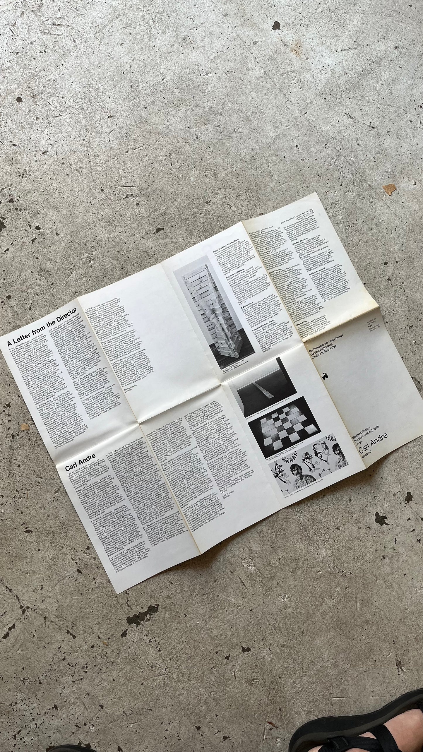 Carl Andre Exhibition Poster, 1978