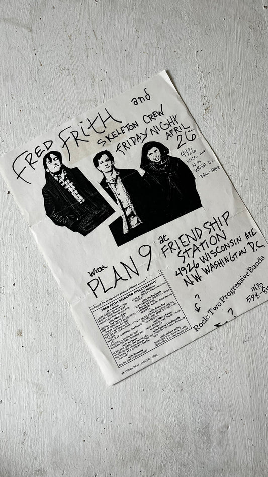 Fred Frith (Henry Cow), Skeleton Crew, Flyer 1983