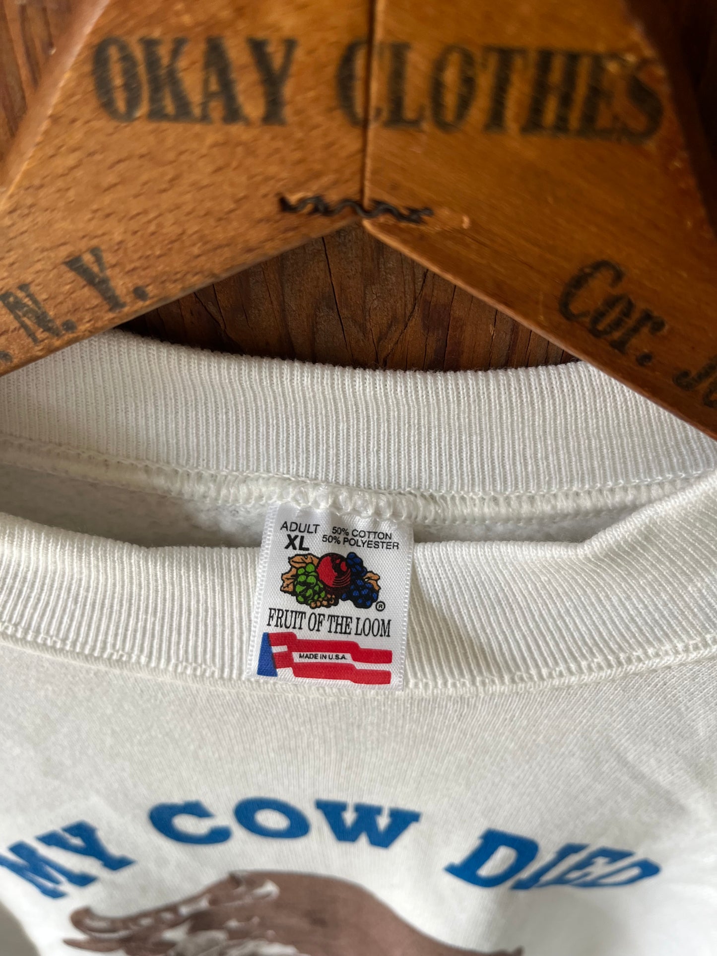My Cow Died I Don't Need Your Bull, Size XL, 1990s