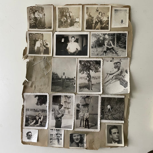 Youth Kissing Partying Smoking, Snapshots, 1940s