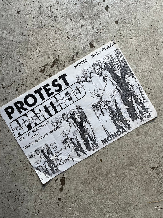 Anti-Apartheid Protest Flyer, UC Berkeley, 1985