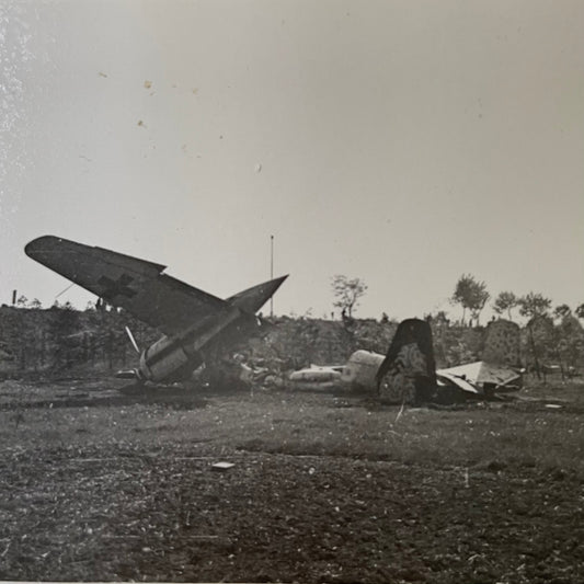 Nazi Plane Wreckage, Snapshot, 1940s