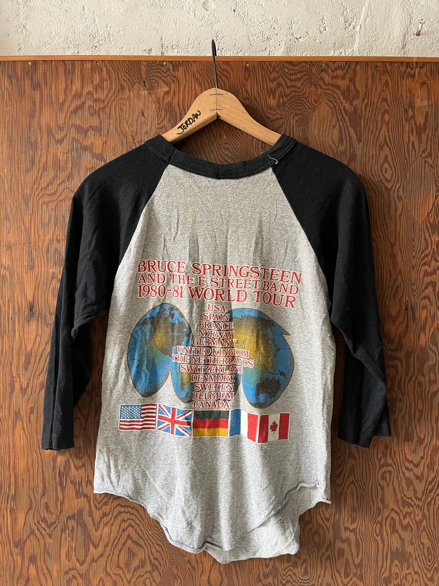 Springsteen Tour Baseball Shirt, Size Sm, 1980