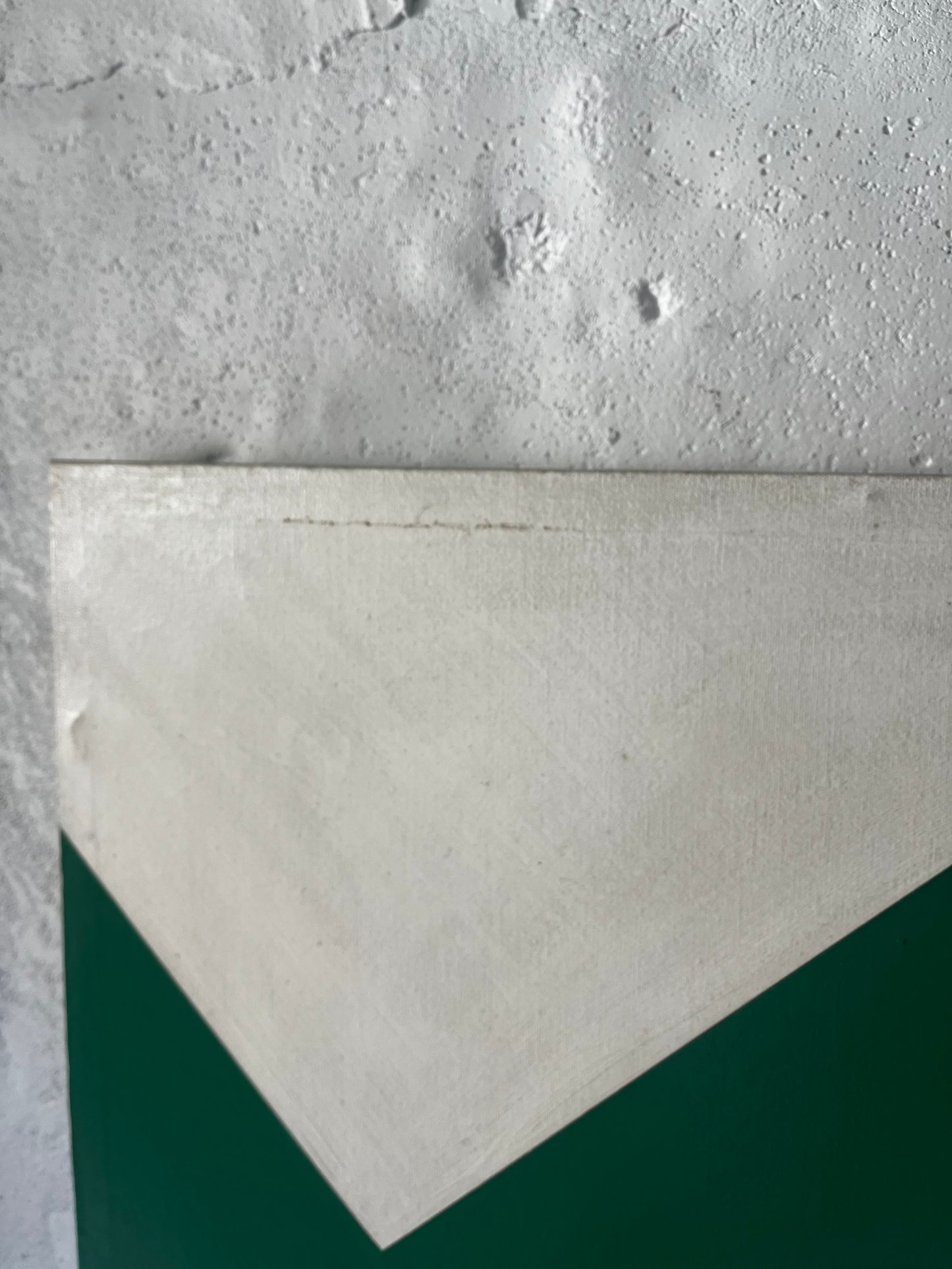 Green and White Hard Edge Painting, 1976