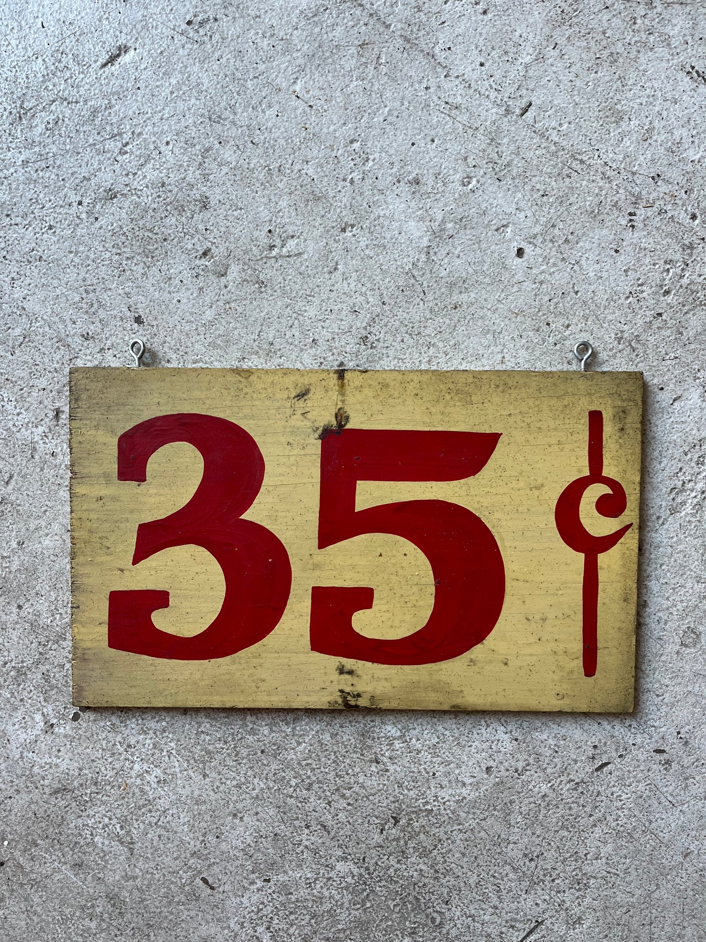 Hand Painted Price Signs, 1930s