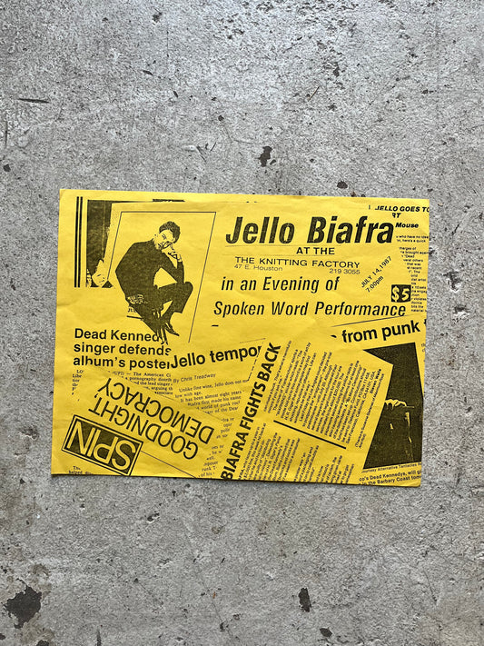 Jello Biafra, Flyer, 1990s