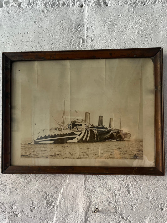 Dazzle Camo Ship Photo, c1918