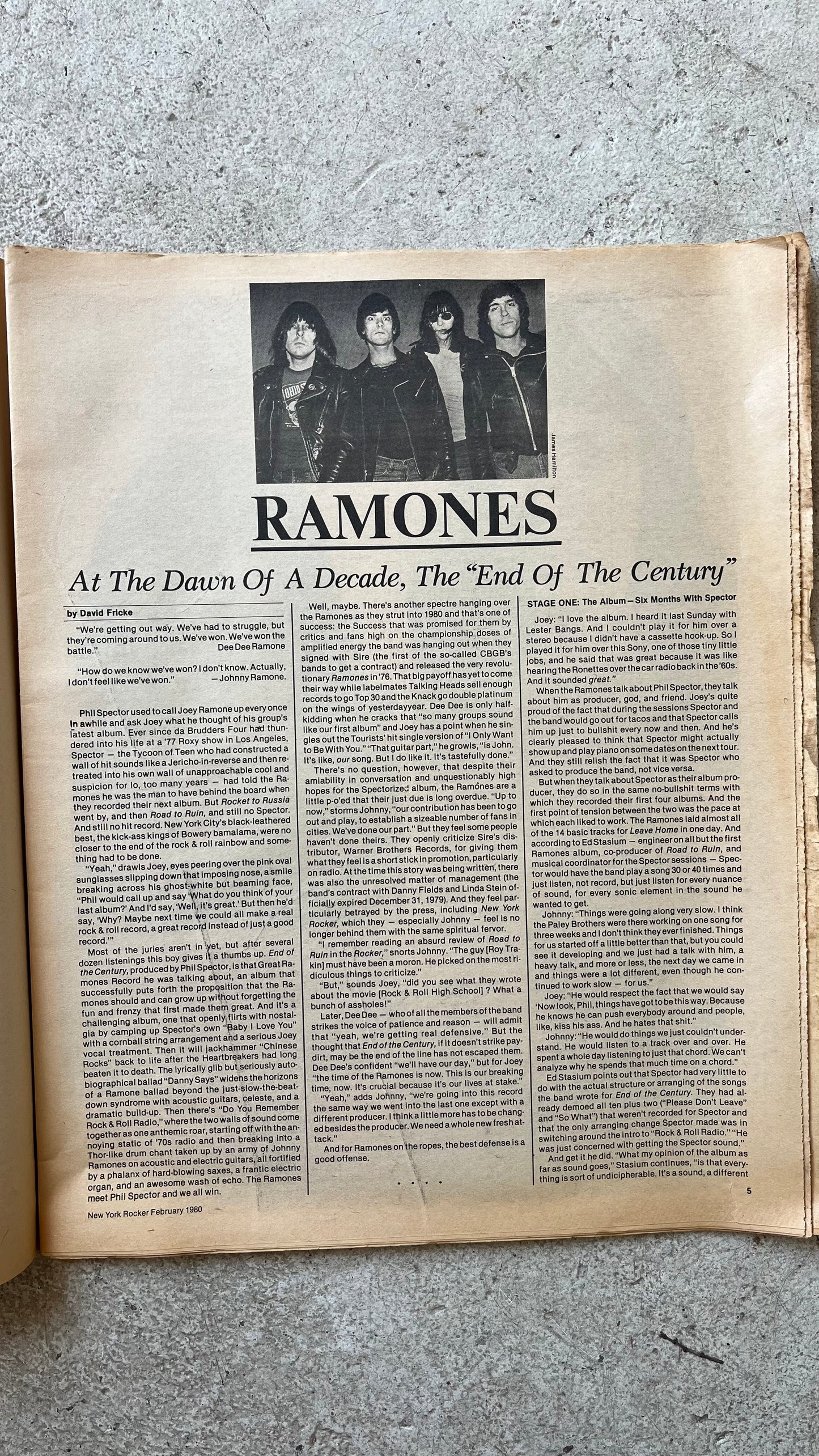 NY Rocker, The Ramones Cover, 1980