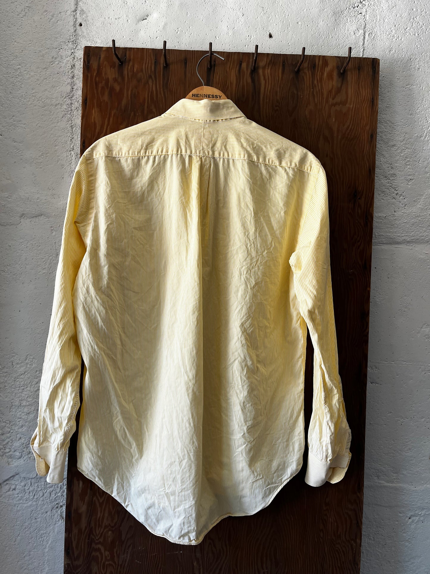 J Press Yellow + White Stripe, Sz M/L, 1990s