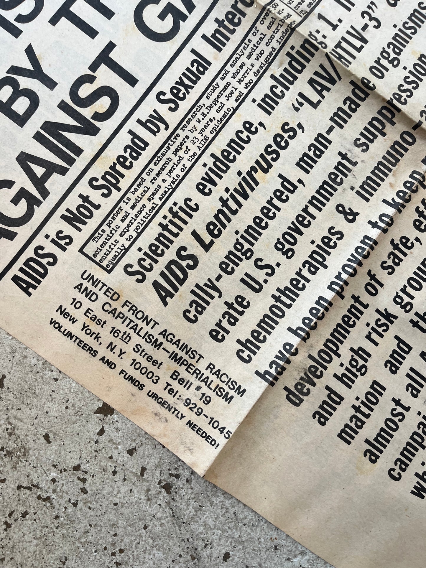 Anti-Government AIDS Paranoia Newspaper, 1986