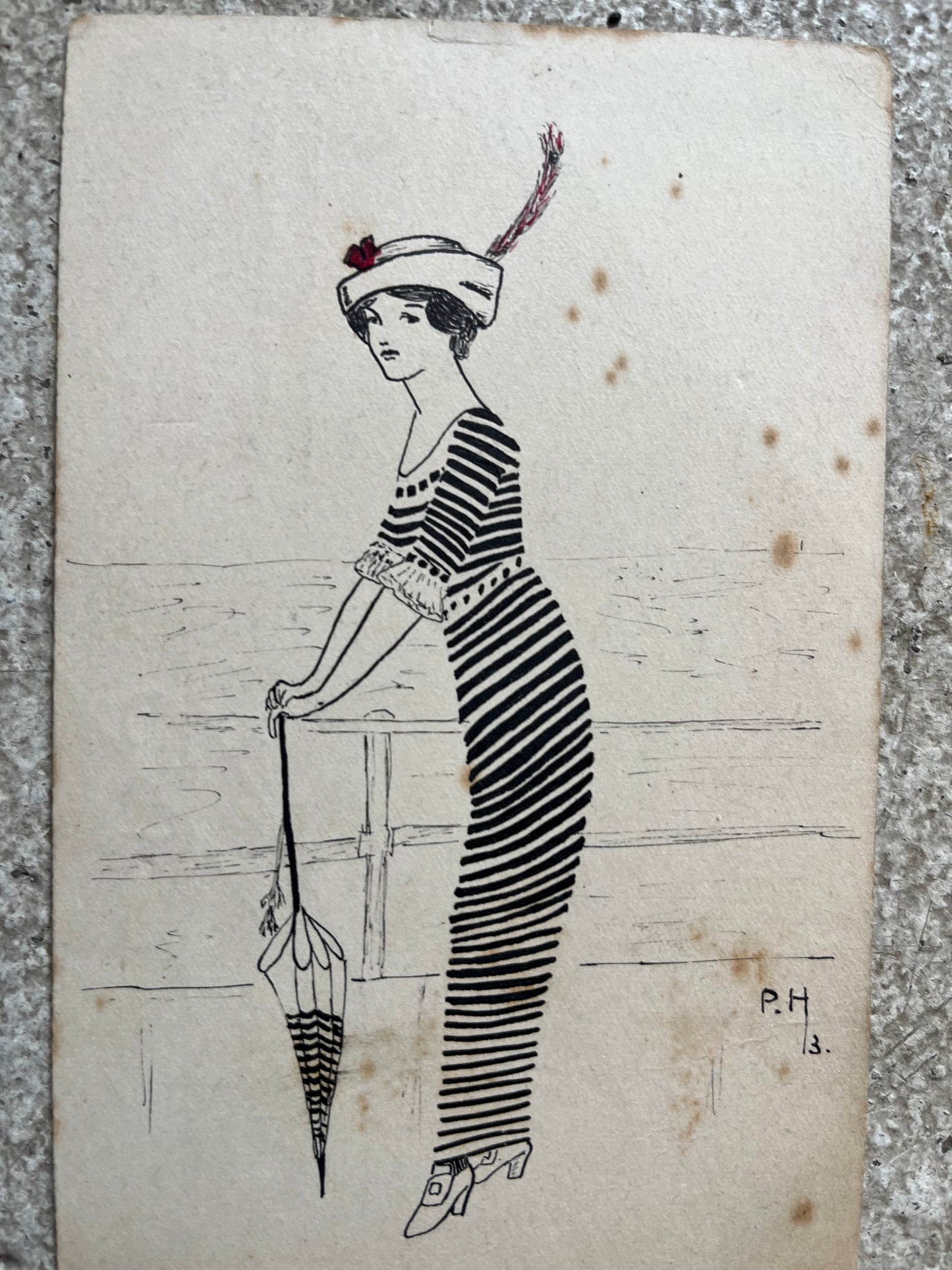 Drawn Postcard, 1920s