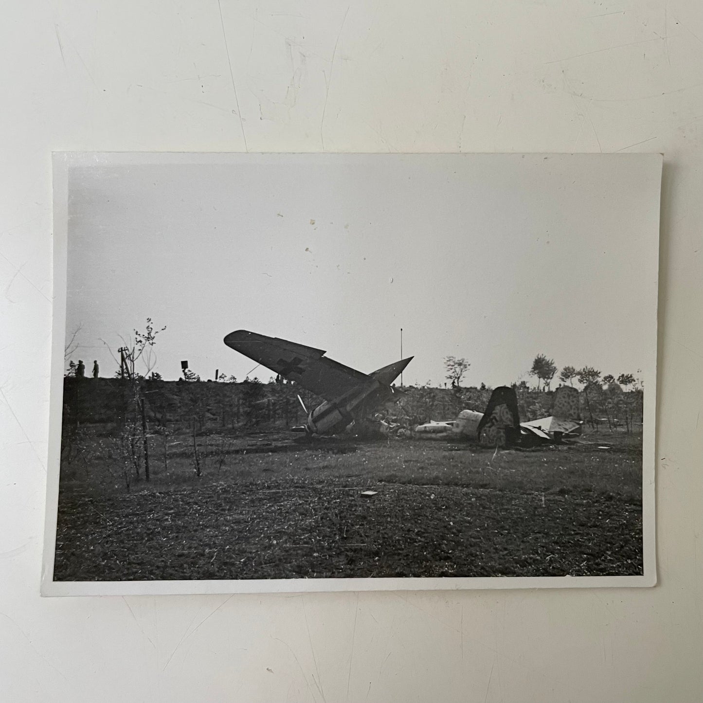 Nazi Plane Wreckage, Snapshot, 1940s