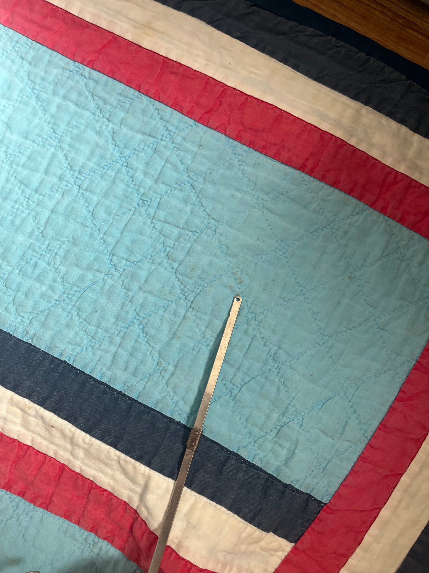 Stars and Stripes Appliqué Quilt, 1950/60