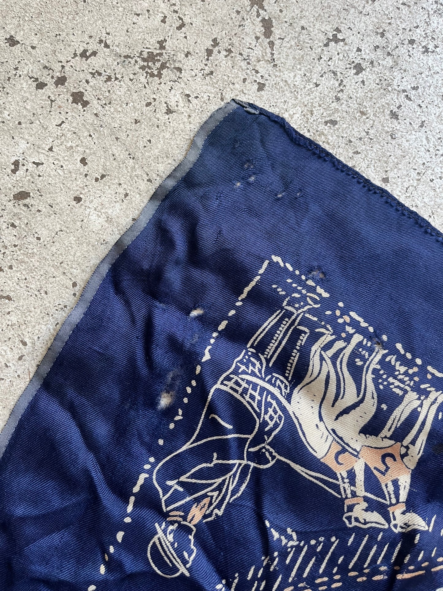 Art Deco Greyhound Racing Scarf, 1930s