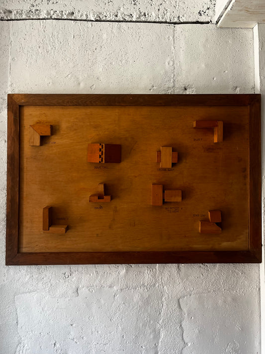 Carpentry Class Joint Display, 1940s