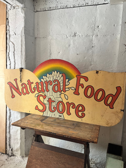 Large Natural Foods Store Sign, 1970s
