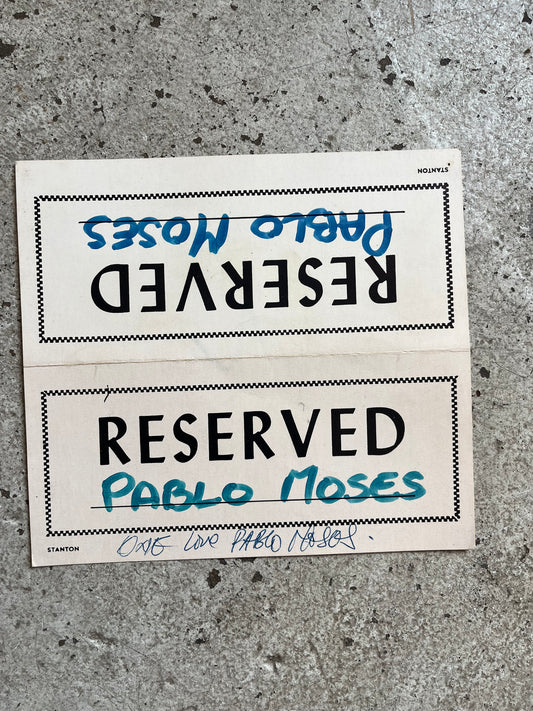 Pablo Moses Signed Seat Placement, 1980s