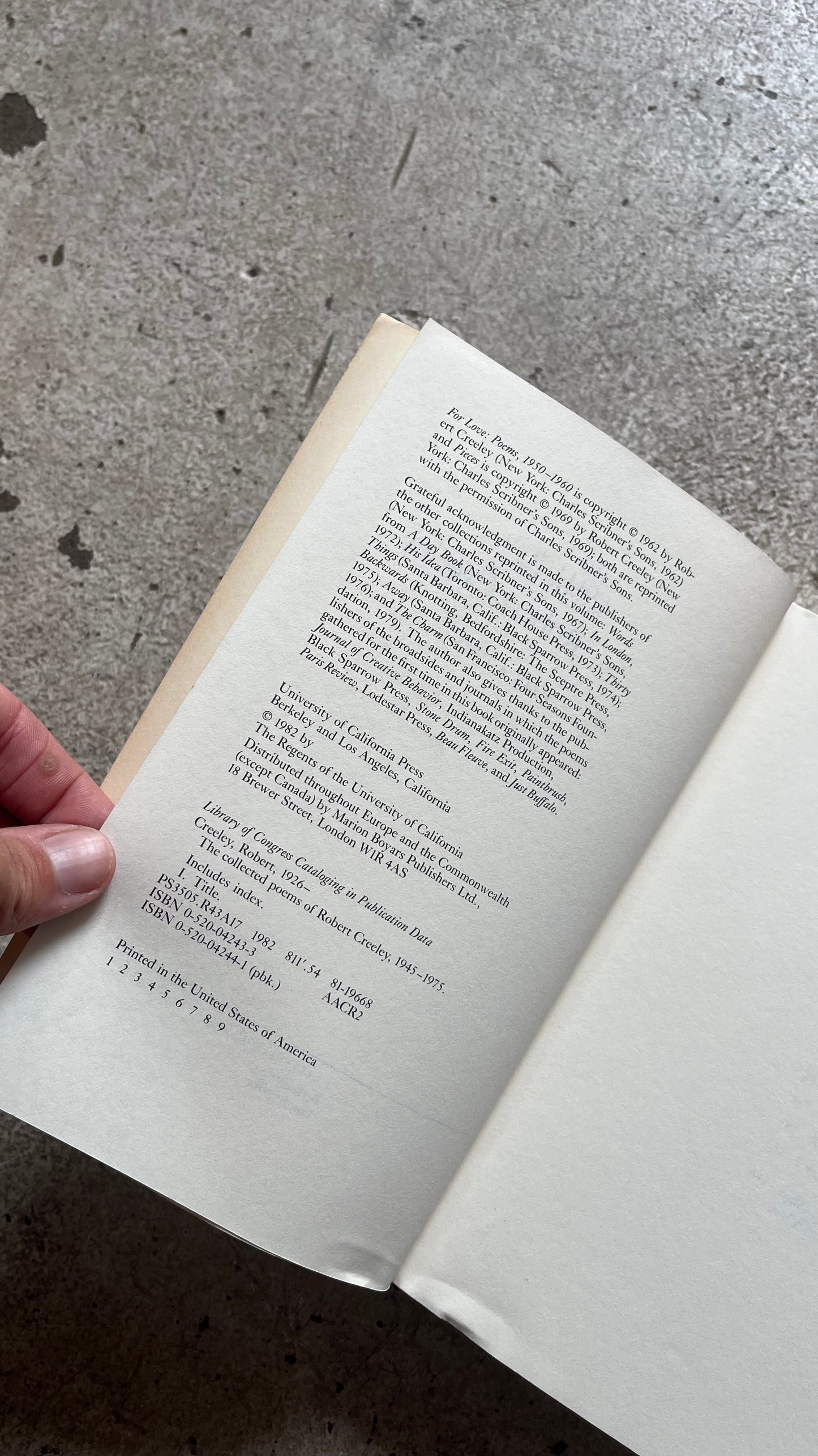 Collected Poems of Robert Creeley (1945-1975)