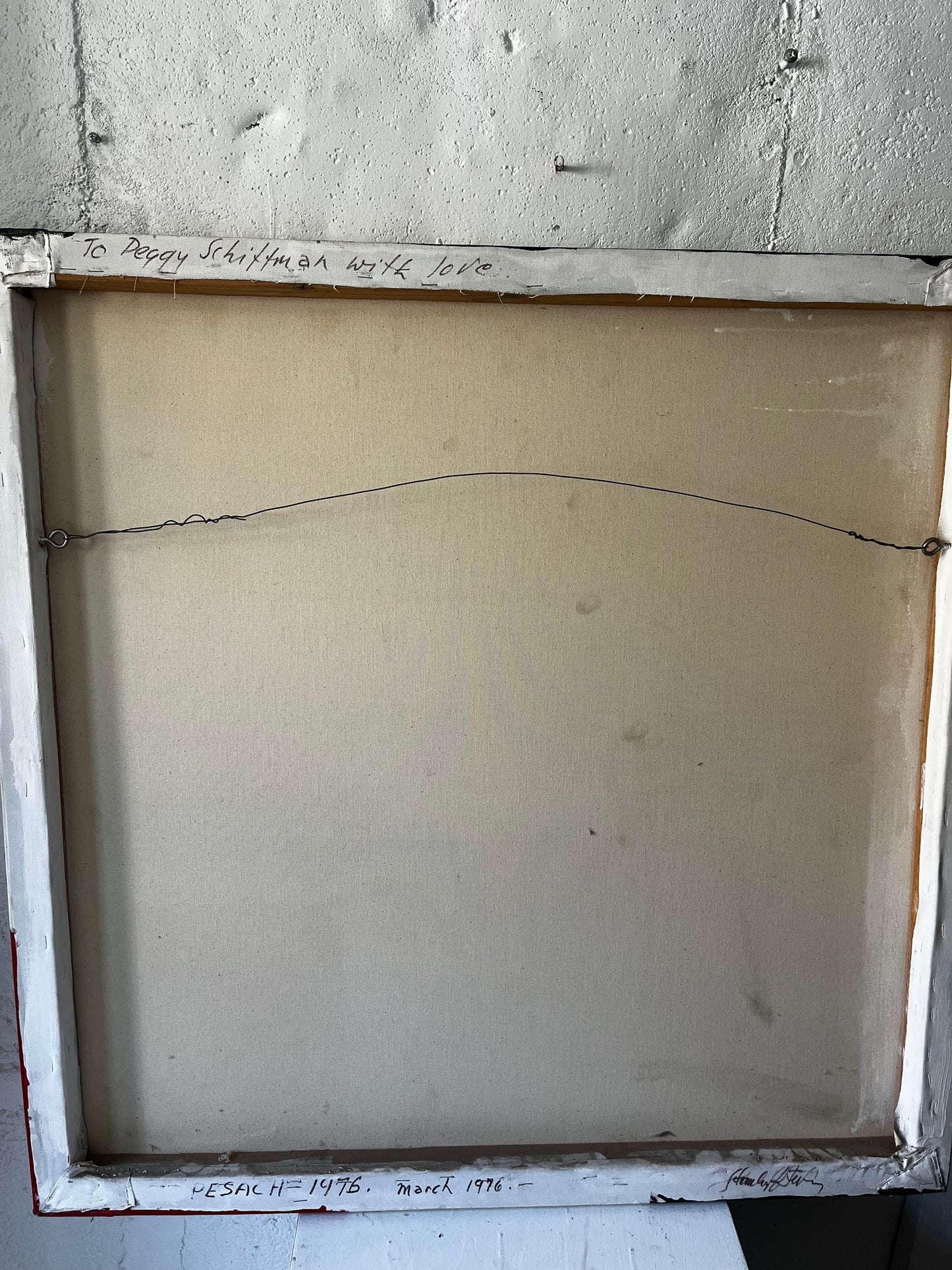 Black White Red Hard Edge Painting, 1976 (NYC Only)