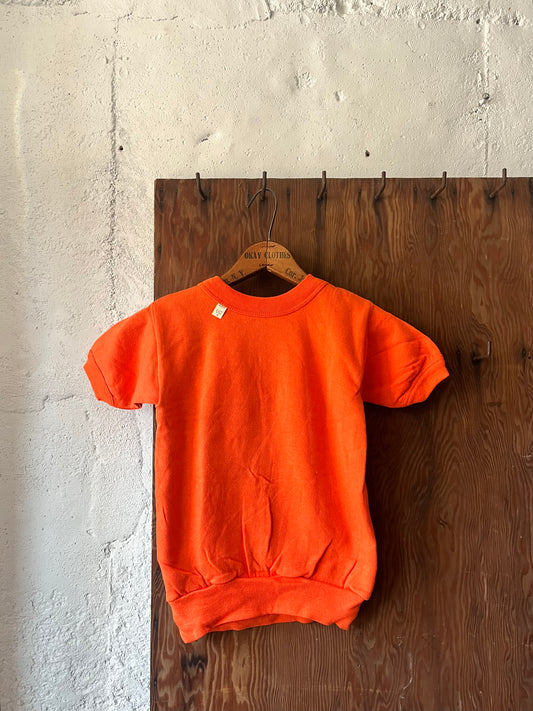 Orange Short Sleeve Sweatshirt (Deadstock), Sz XS, 1960s