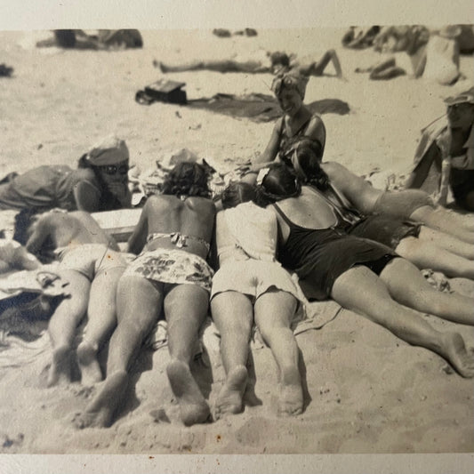 Beachgoers, Snapshot, 1930s