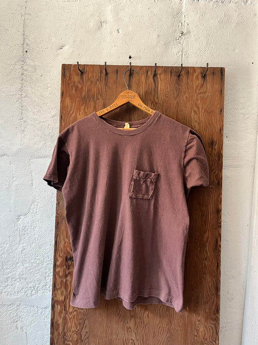 Dusty Plum Pocket T, Sz L, 1990s