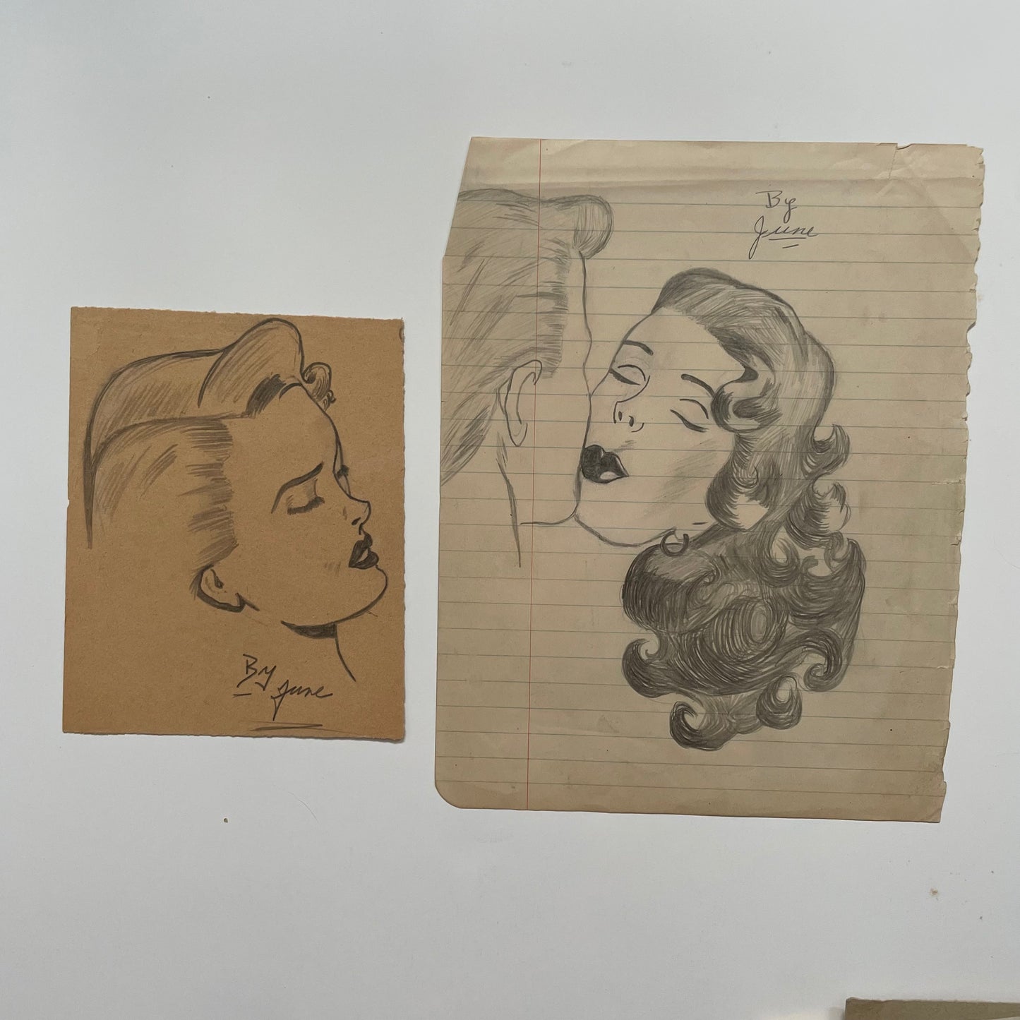 Naive Drawings of Women, June, 1940s