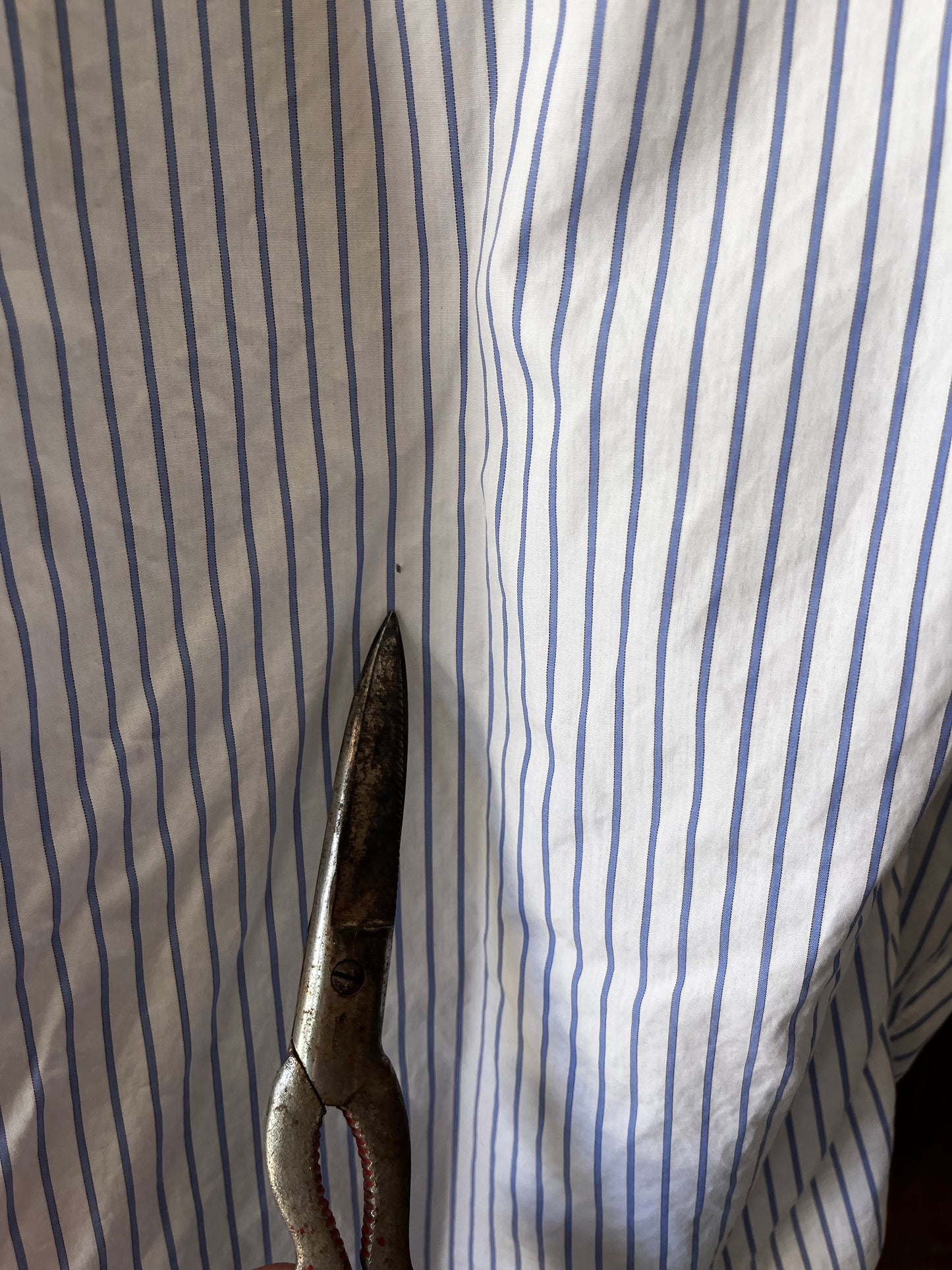 Brooks Brothers Blue/White Stripe, Sz L, 1980s