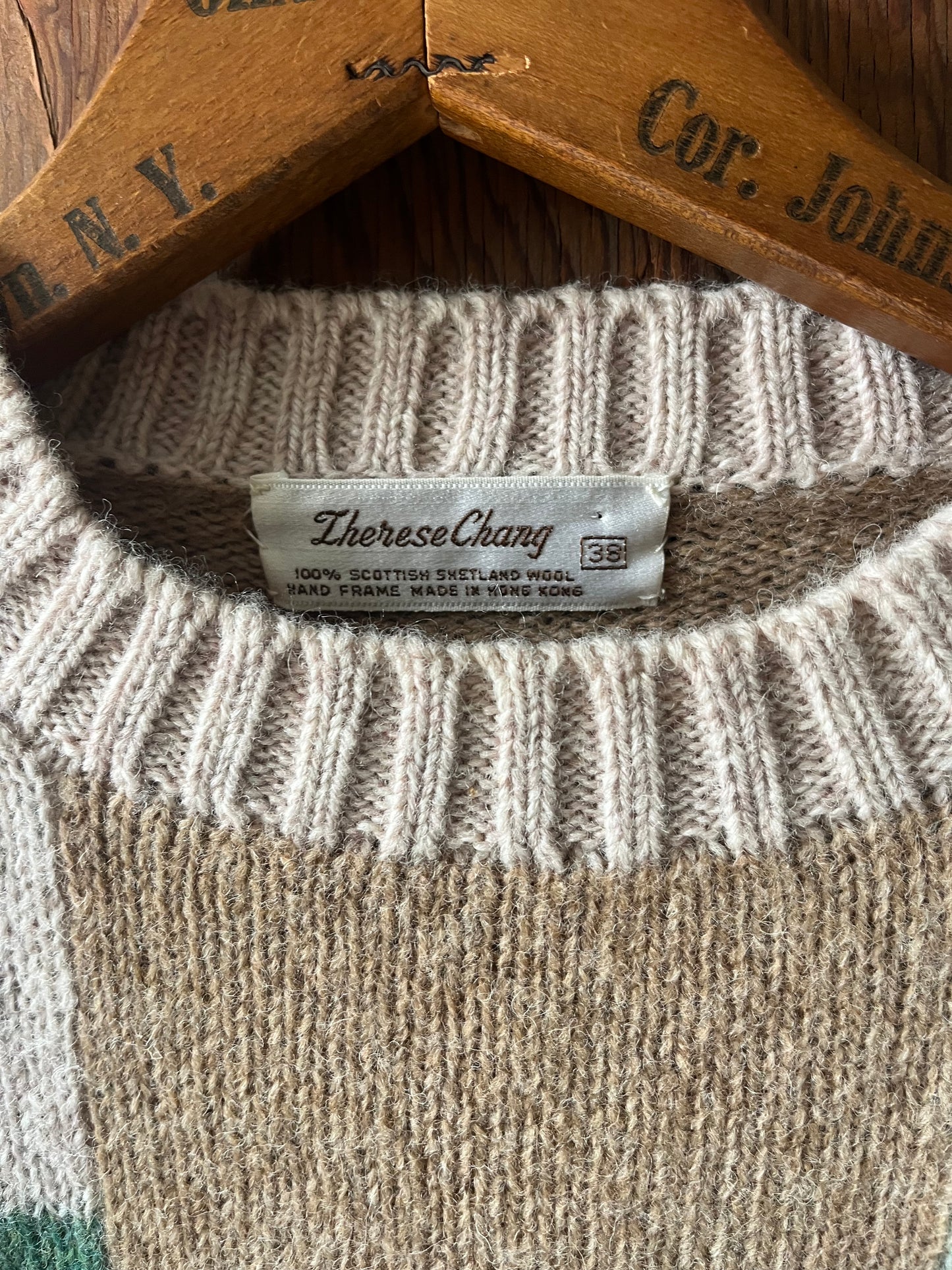 Colorblock Shetland, Size M, 1990s