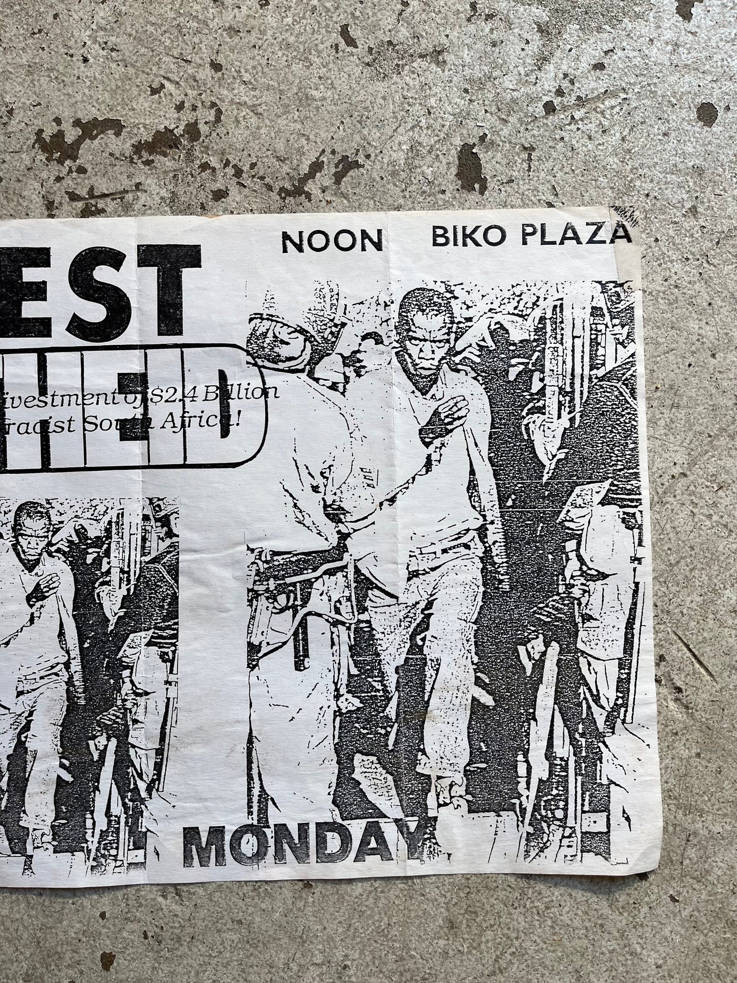 Anti-Apartheid Protest Flyer, UC Berkeley, 1985