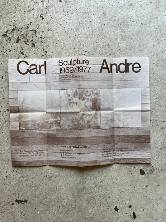 Carl Andre Exhibition Poster, 1978