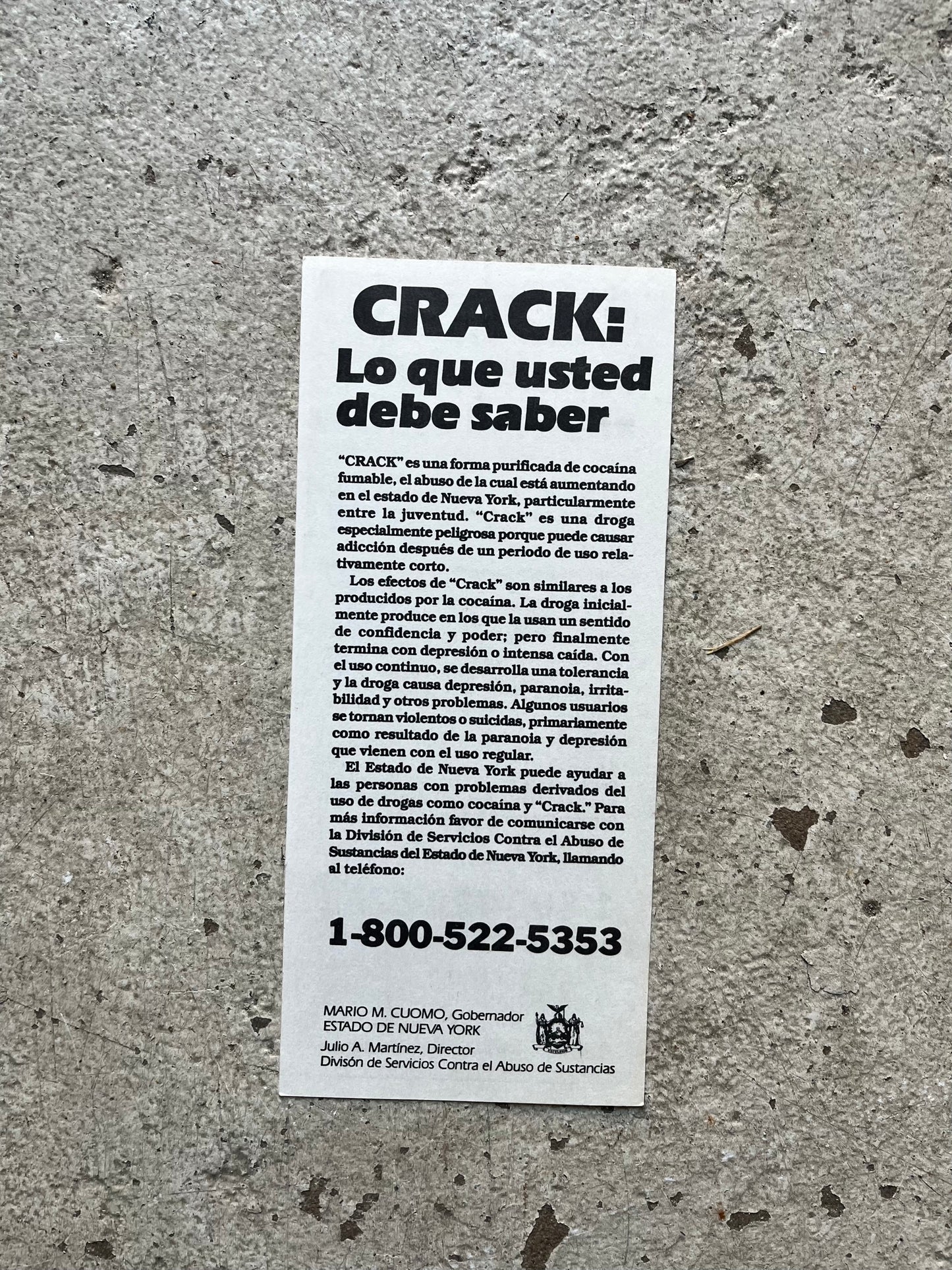 NYC Crack PSA, 1980s