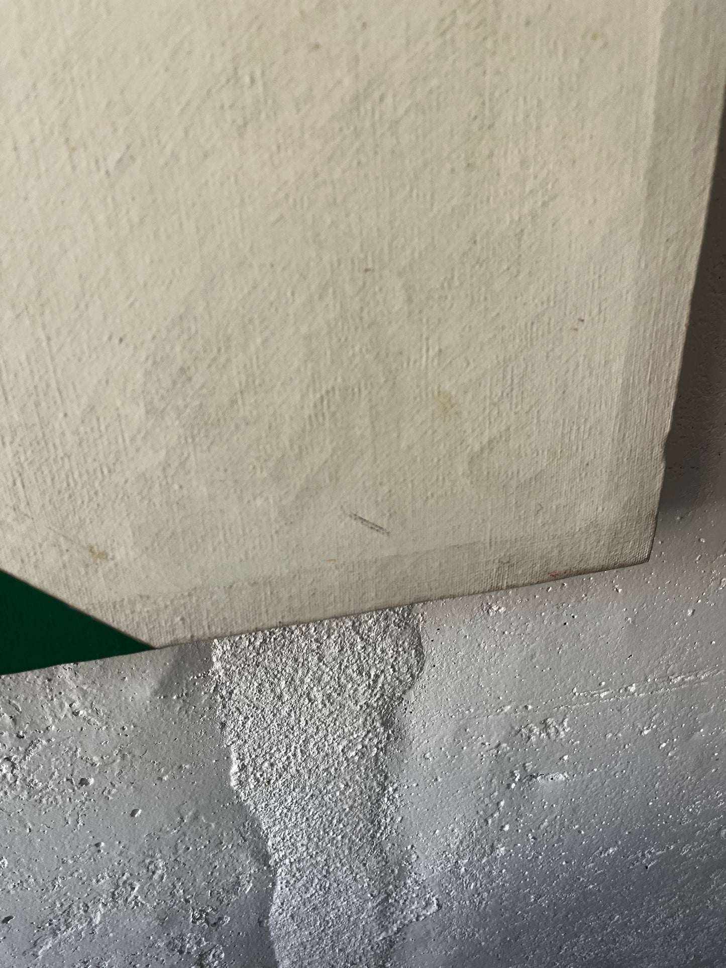 Green and White Hard Edge Painting, 1976