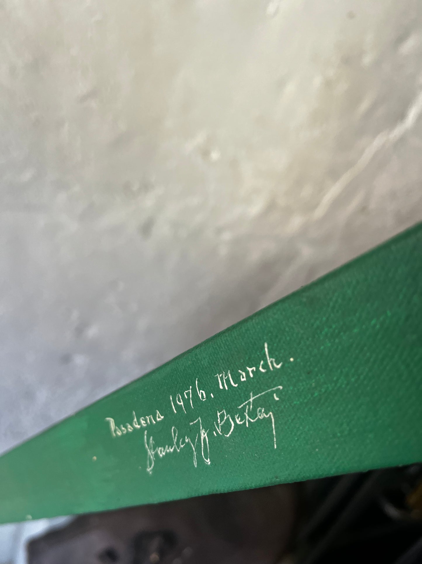 Green and White Hard Edge Painting, 1976