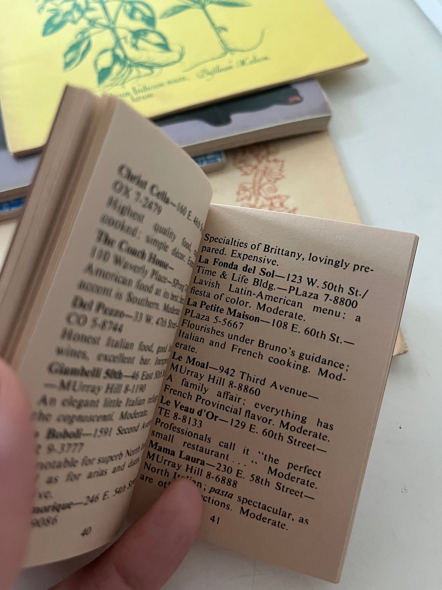 Restaurant Guides by Silas Spitzer, 1959 + 1964