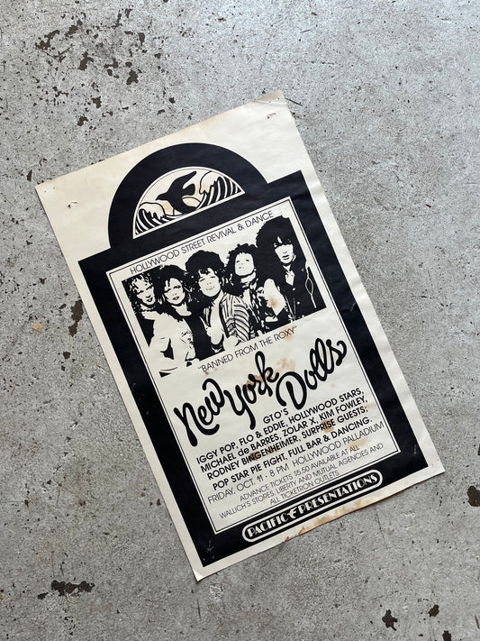 New York Dolls Flyer ft. GTOs, Iggy Pop 1974