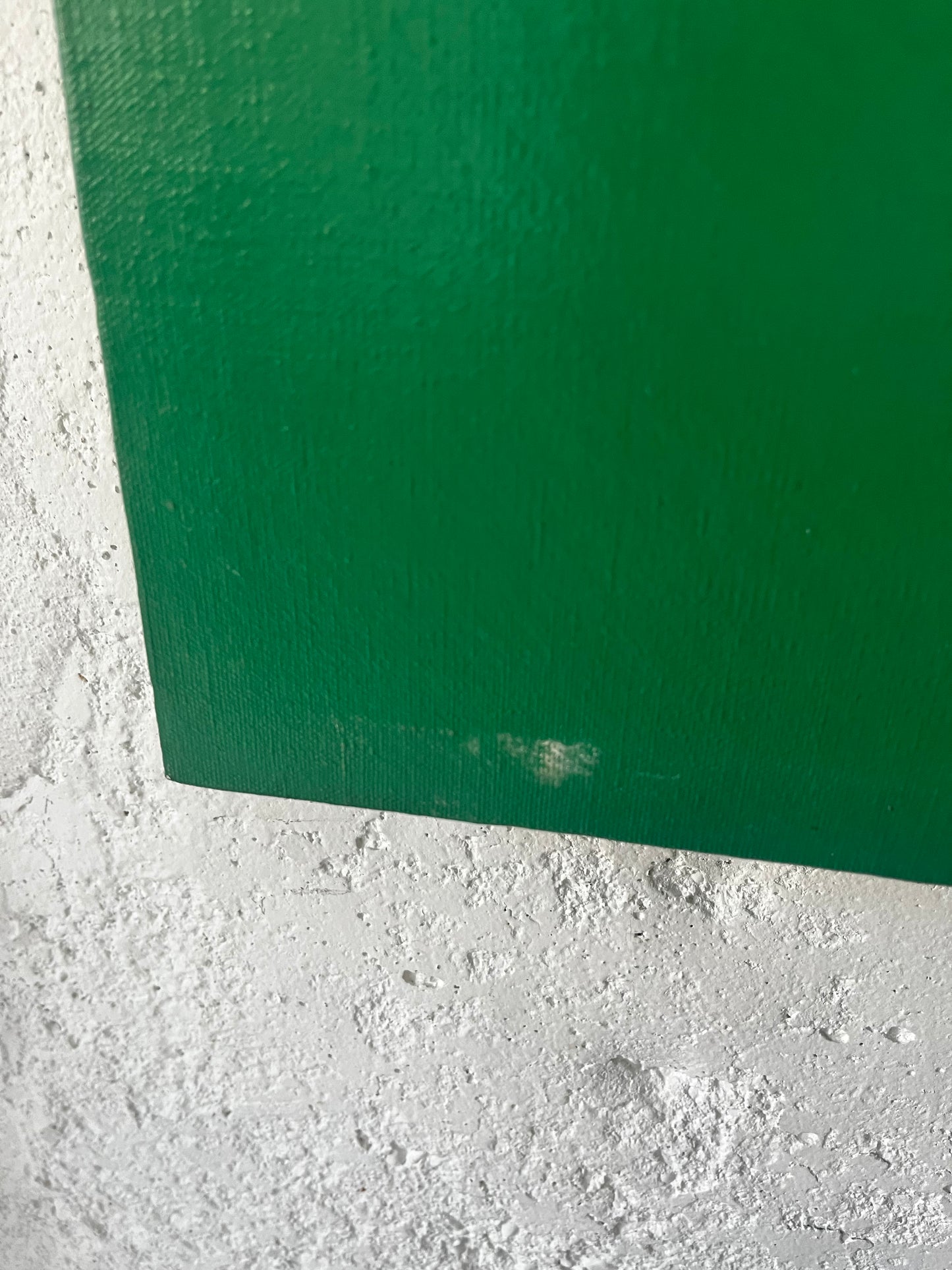 Green and White Hard Edge Painting, 1976
