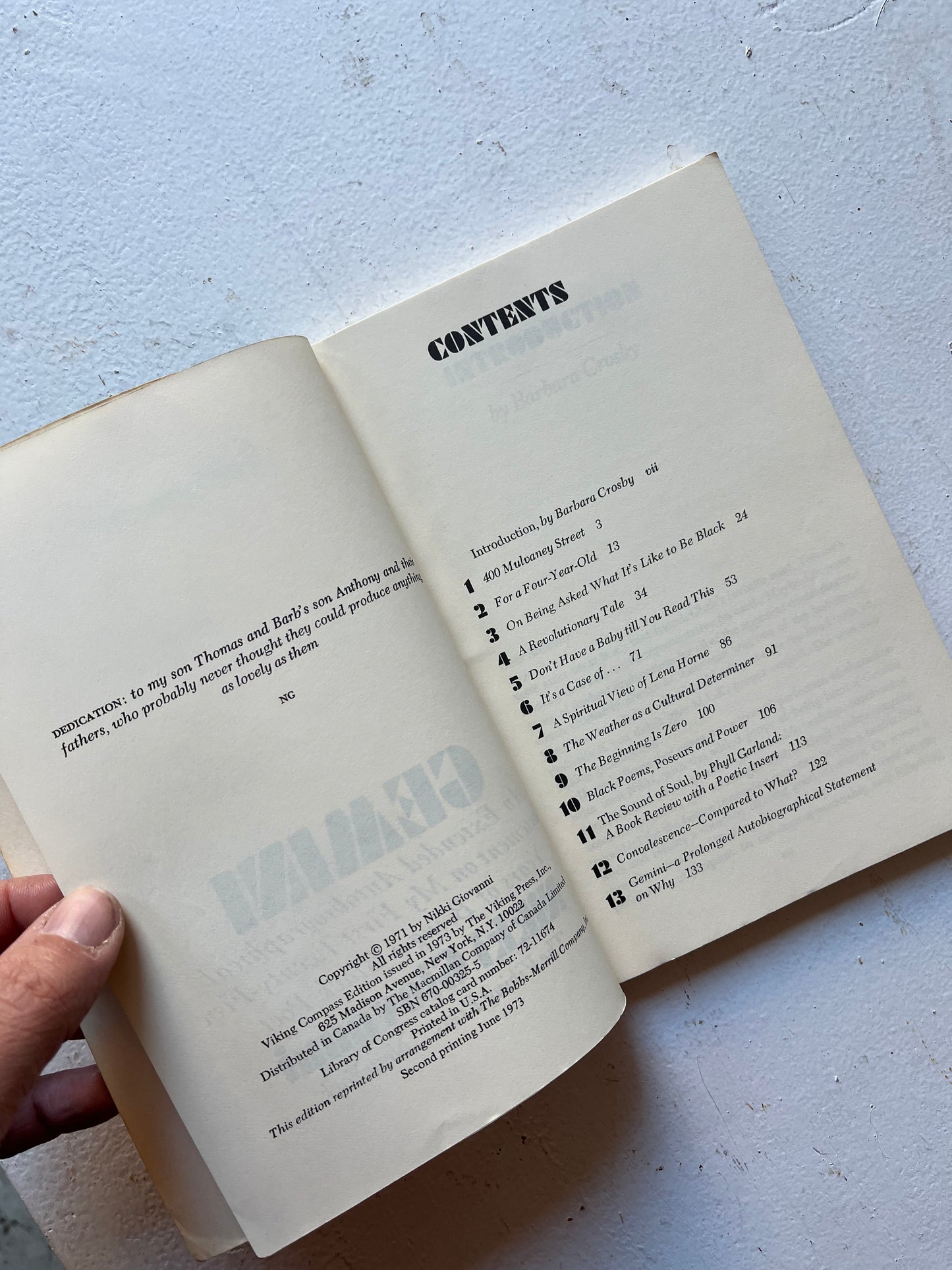 Gemini, Nikki Giovanni, 1971