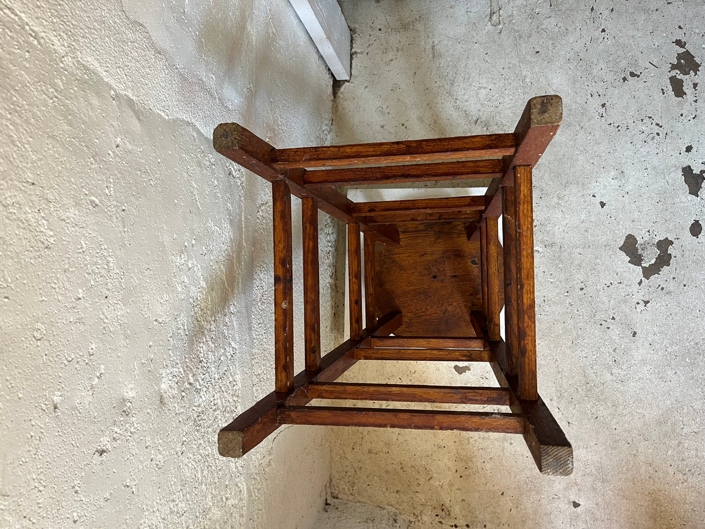 Oak Mission Stool, 1910s (NYC Delivery Only, No Shipping)