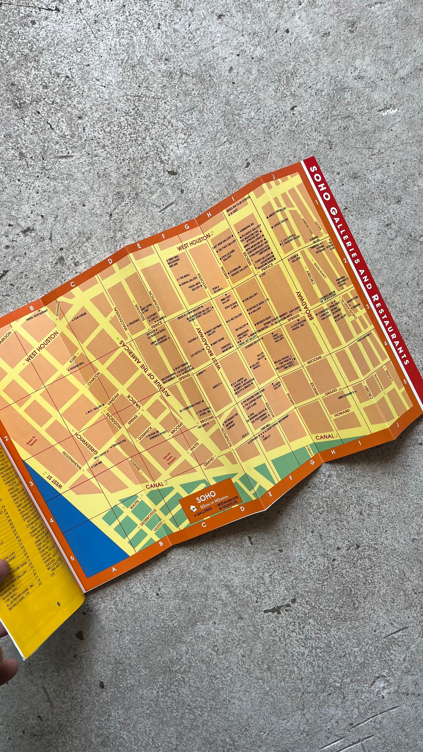 Soho, Noho & Tribeca Map, 1994