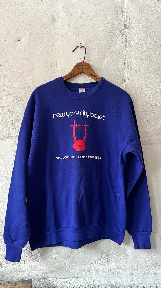 New York Ballet Sweatshirt, Sz L, 1990s