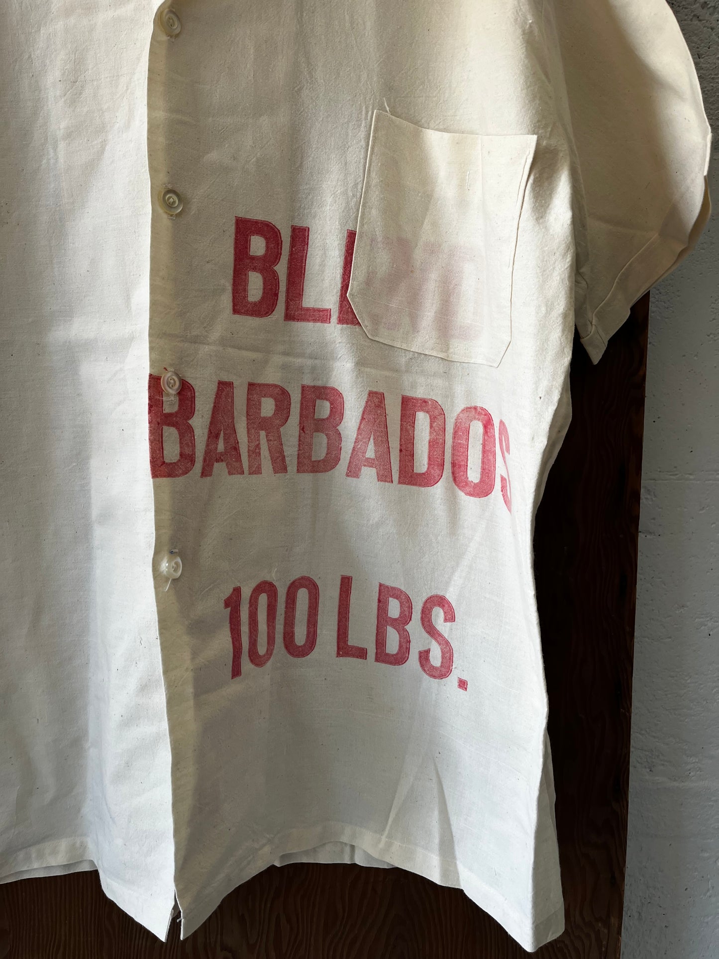Feedsack Shirt, Sz XL, 1970/80