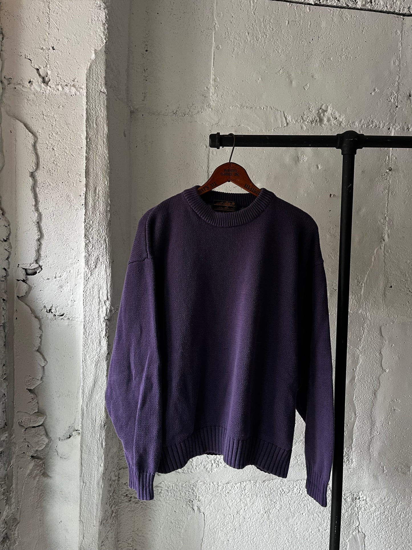 Eddie Bauer Purple Knit, Sz L, 1990s